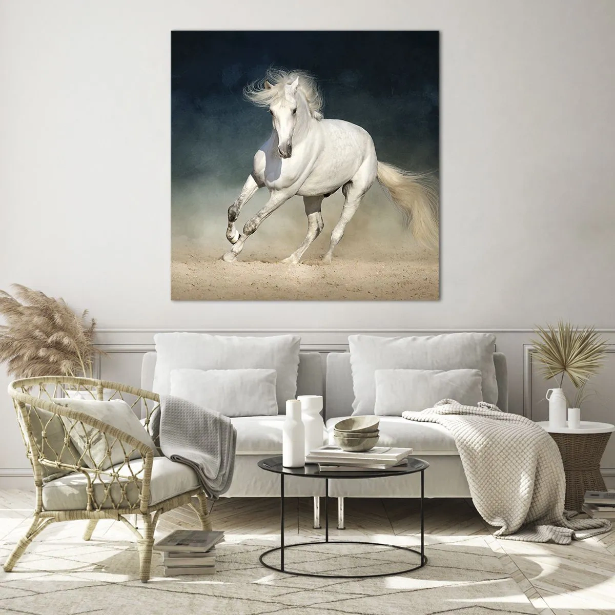 Tablou pe sticlă - Libertate în stare pură - 50x50 cm