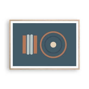 Poster în ramă de stejar deschis - Esența problemei - 100x70 cm