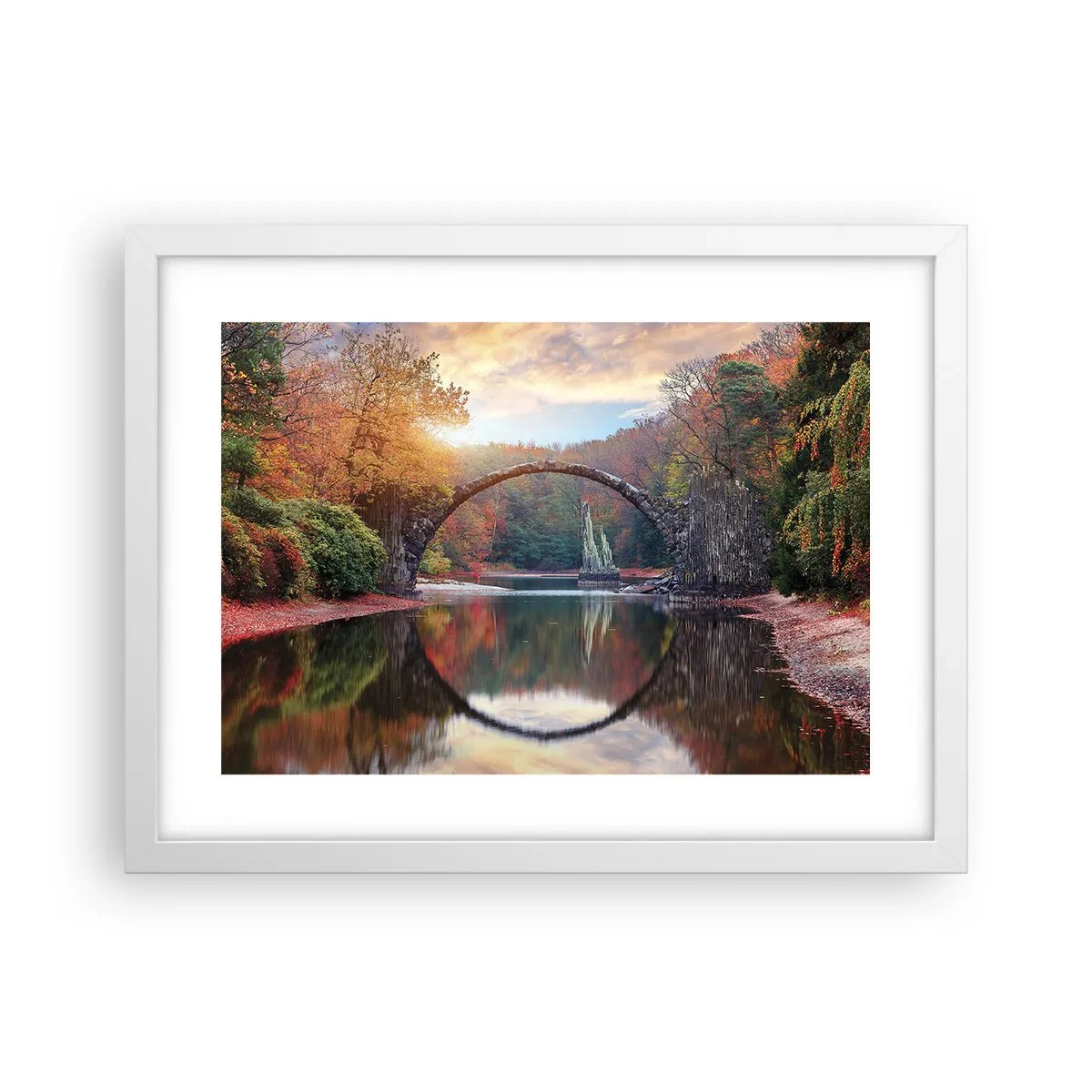 Poster în ramă albă - De cealaltă parte a oglinzii - 40x30 cm