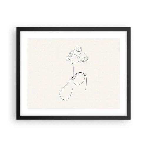 Poster în ramă neagră - Încâlcită în vise - 50x40 cm