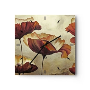 Ceas de perete - Ceas pe sticlă - Lunca - 30x30 cm