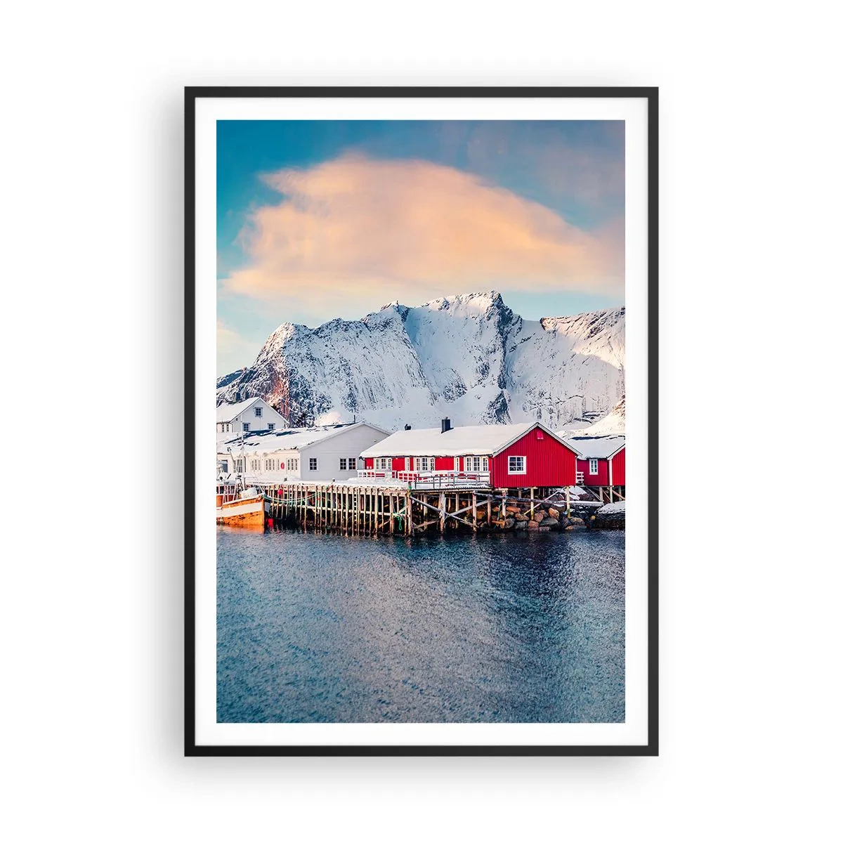 Poster în ramă neagră - Retragerea nordică - 70x100 cm