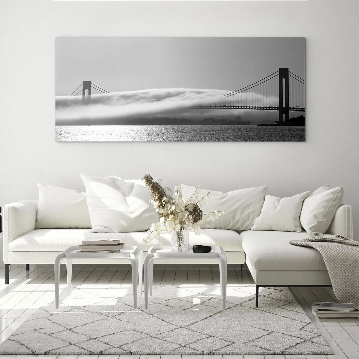 Tablou pe sticlă - Să trecem prin Golden Gate - 90x30 cm