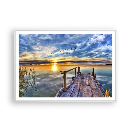 Poster în ramă albă - Vântul se odihnește - 100x70 cm