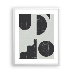 Poster în ramă albă - Compoziție deasupra și dedesubt - 40x50 cm