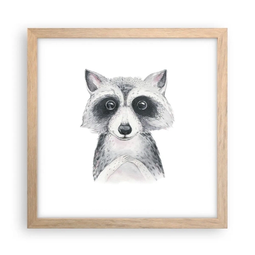 Poster în ramă de stejar deschis - Un moment pentru emoții - 30x30 cm