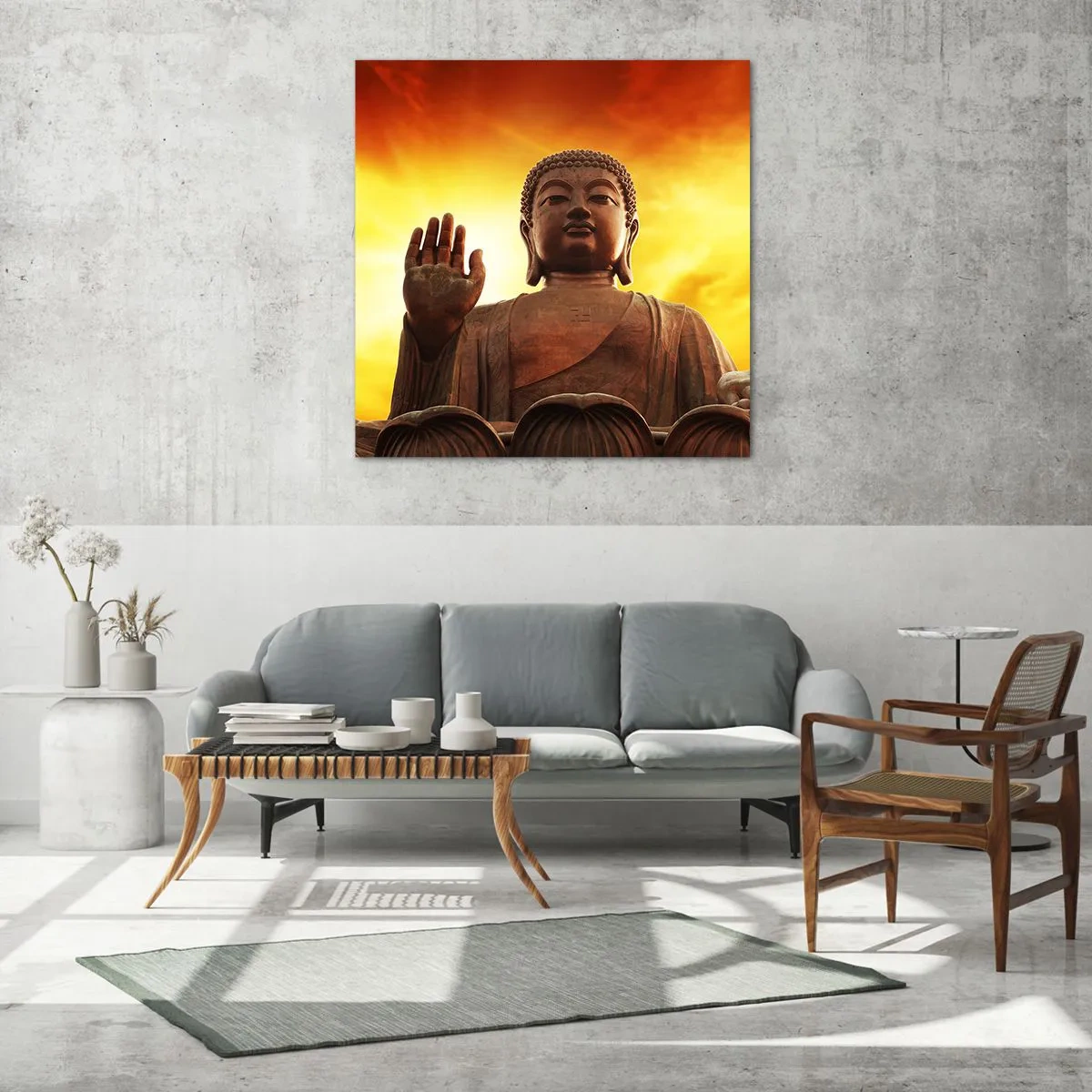 Tablou pe sticlă - Pacea lumii - 70x70 cm