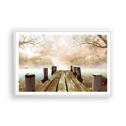 Poster în ramă albă - Tristețea blândă a toamnei - 91x61 cm