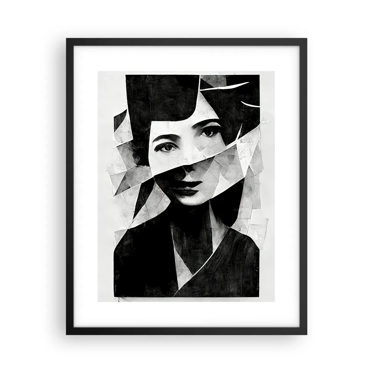 Poster în ramă neagră - Cine ești? - 40x50 cm
