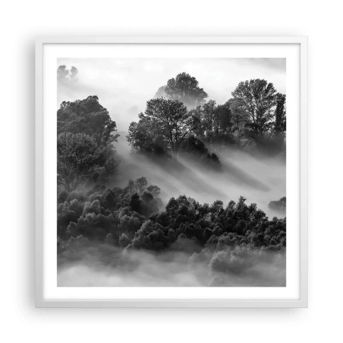 Poster în ramă albă - Trezindu-se din somn - 60x60 cm