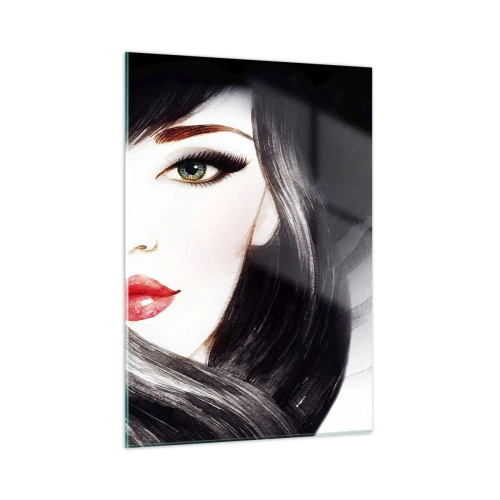 Tablou pe sticlă - Privirea de safir - 50x70 cm