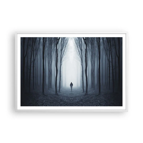 Poster în ramă albă - Și totul este simplu și clar - 100x70 cm