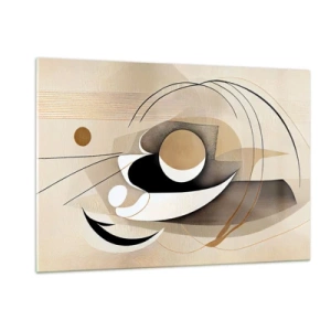 Tablou pe sticlă - Compoziție - nucleu - 120x80 cm