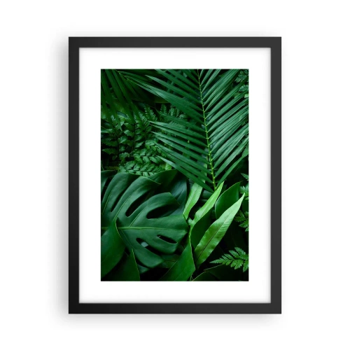 Poster în ramă neagră - Înfășurate în verde - 30x40 cm