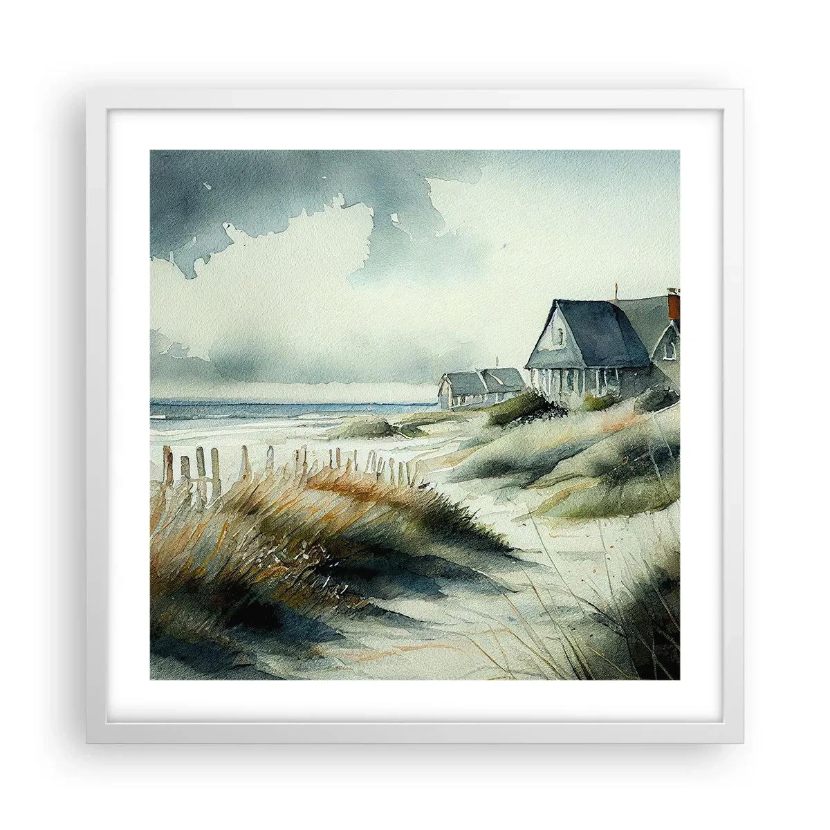 Poster în ramă albă - Departe de agitație - 50x50 cm