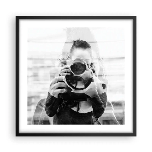 Poster în ramă neagră - Creator și material - 50x50 cm