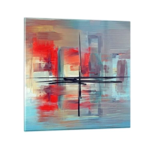 Tablou pe sticlă - Peisaj dintr-o dimensiune necunoscută - 50x50 cm