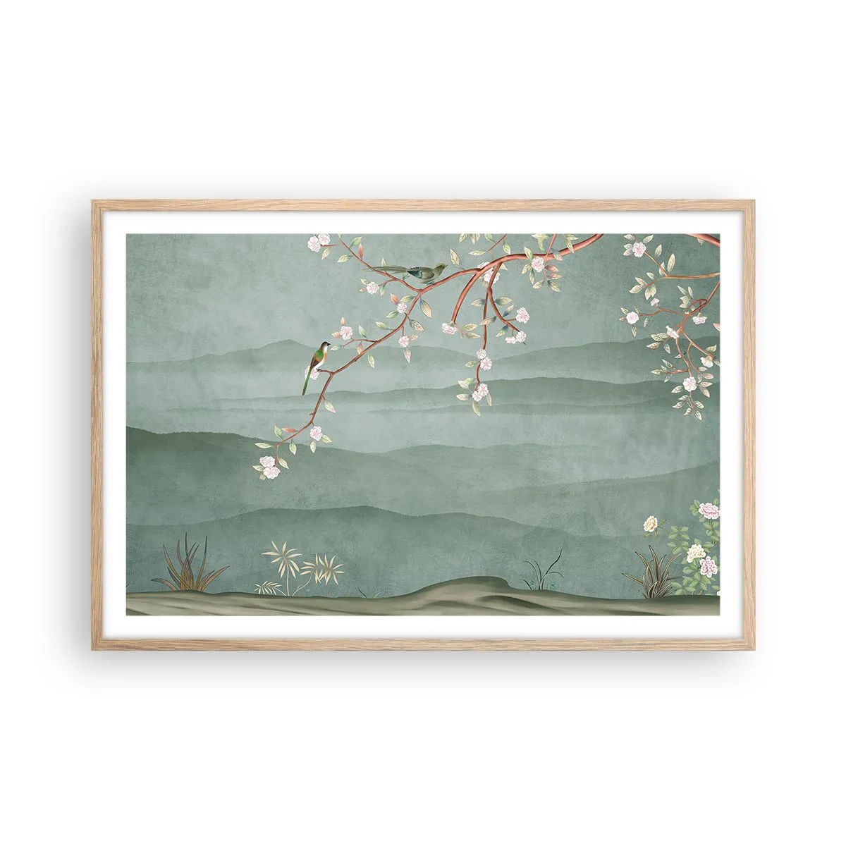 Poster în ramă de stejar deschis - Primăvara, ah, tu ești - 91x61 cm