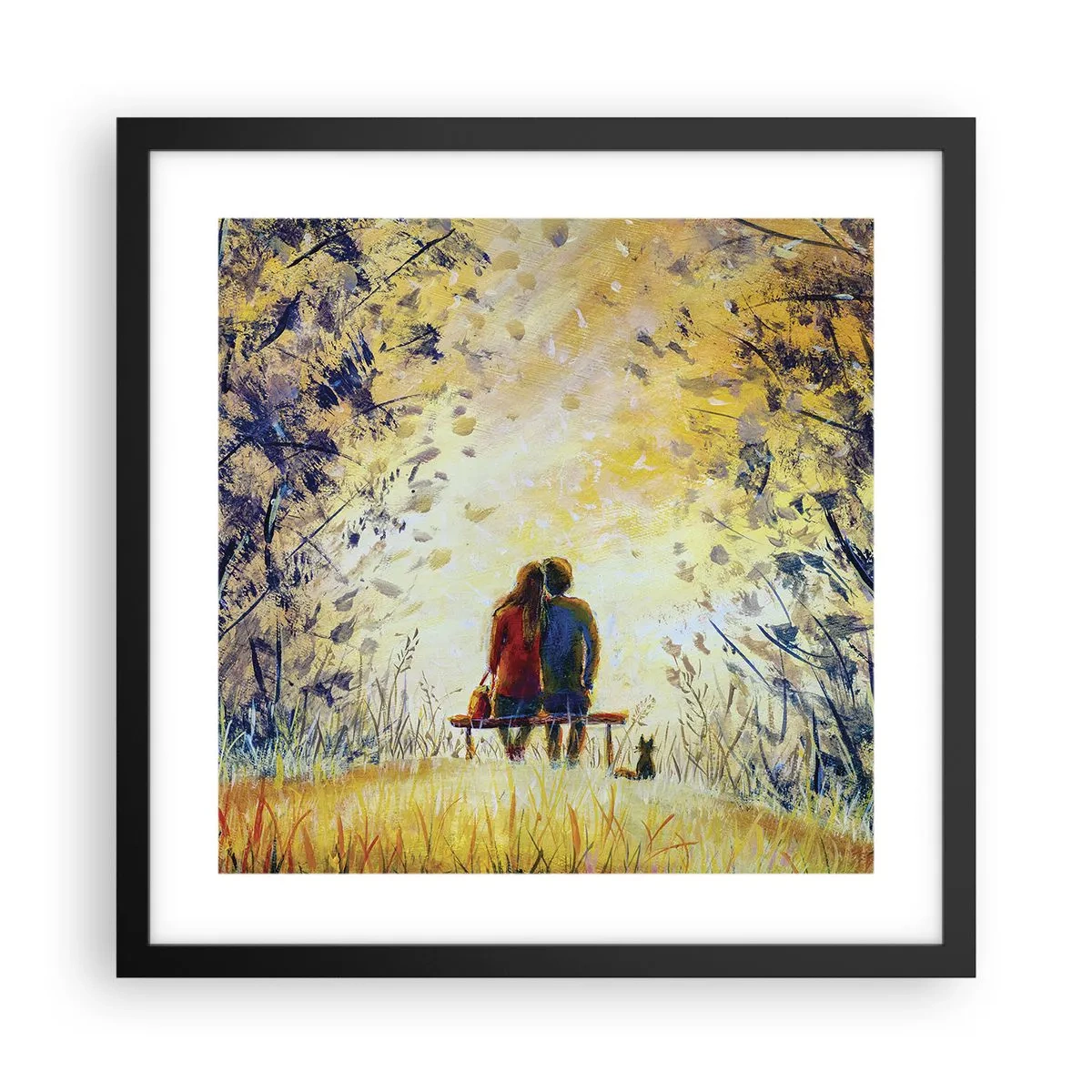 Poster în ramă neagră - Un moment magic - 40x40 cm