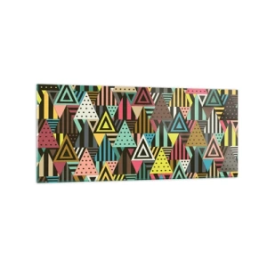 Tablou pe sticlă - În ritm de trei - 120x50 cm