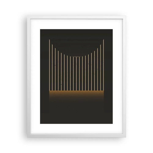 Poster în ramă albă - Explorați întunericul - 40x50 cm