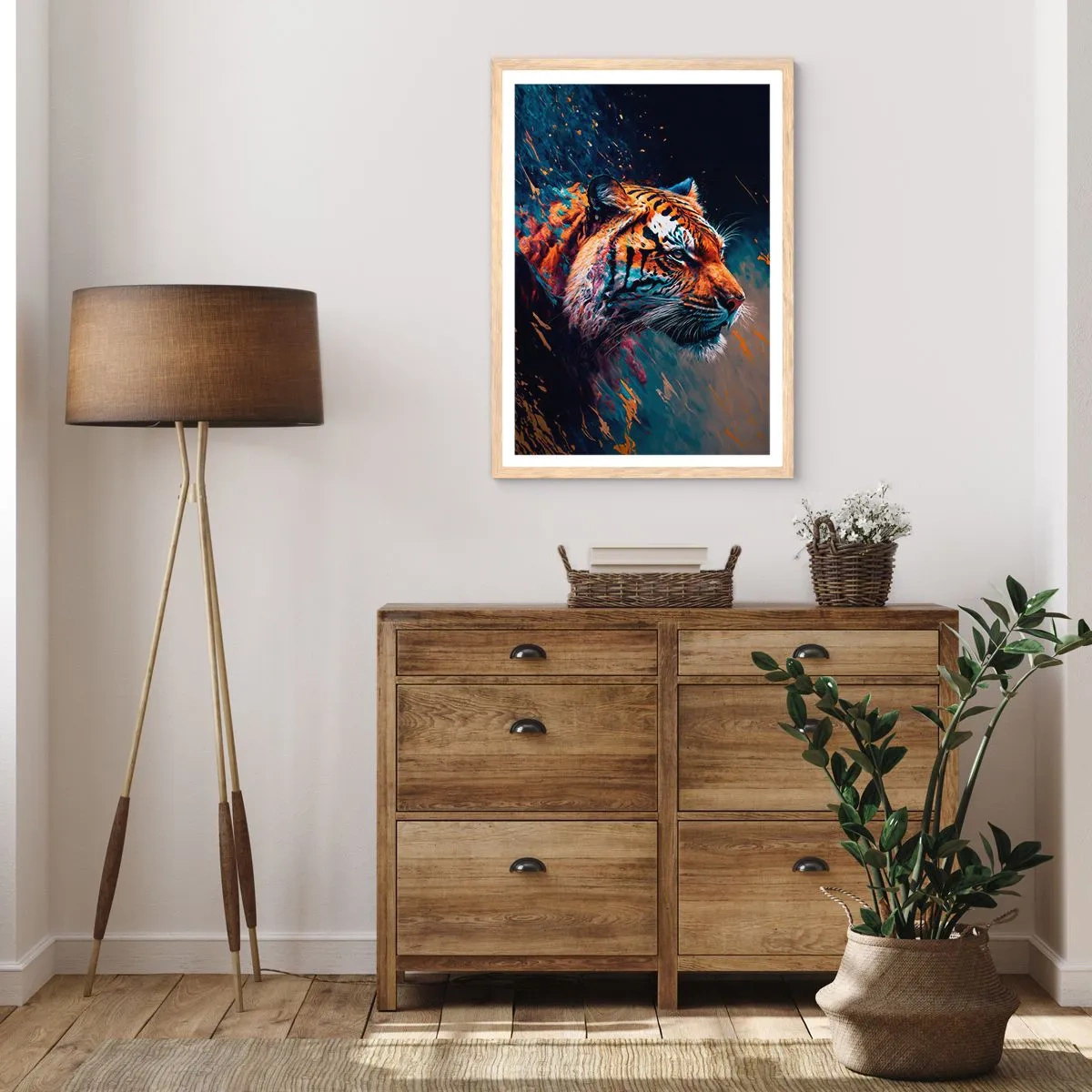 Poster în ramă de stejar deschis - Frumusețe sălbatică - 70x100 cm