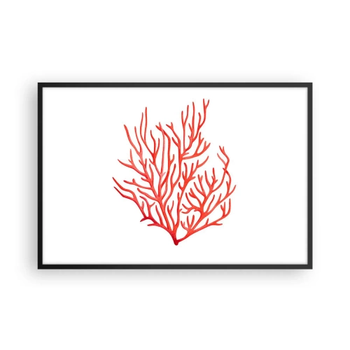 Poster în ramă neagră - Coral filigranat - 91x61 cm