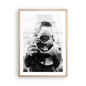 Poster în ramă de stejar deschis - Creator și material - 50x70 cm