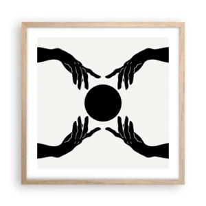 Poster în ramă de stejar deschis - Semnul secret - 50x50 cm