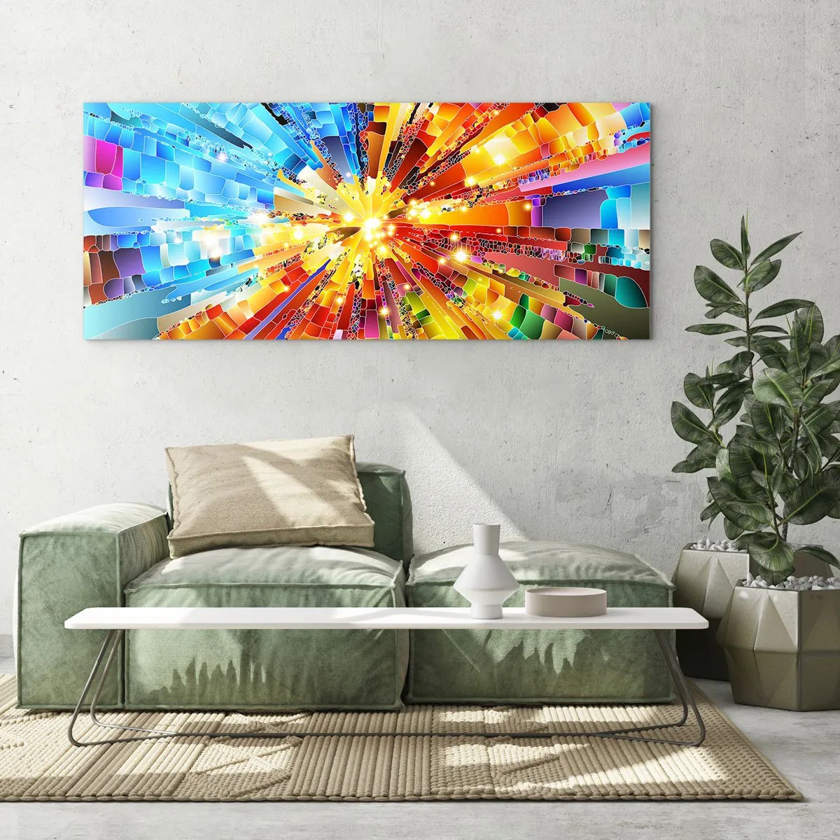 Tablou pe sticlă - In medias res - 120x50 cm