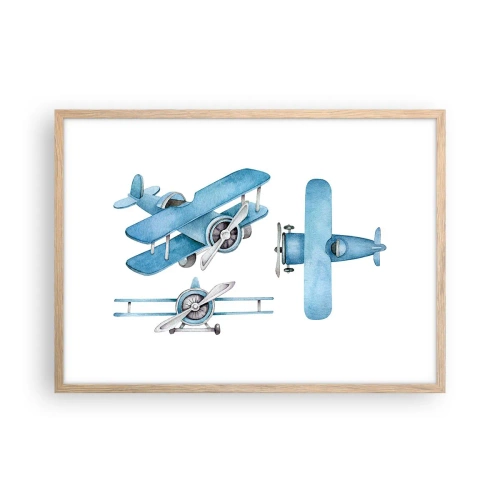 Poster în ramă de stejar deschis - Un învingător înnăscut - 70x50 cm