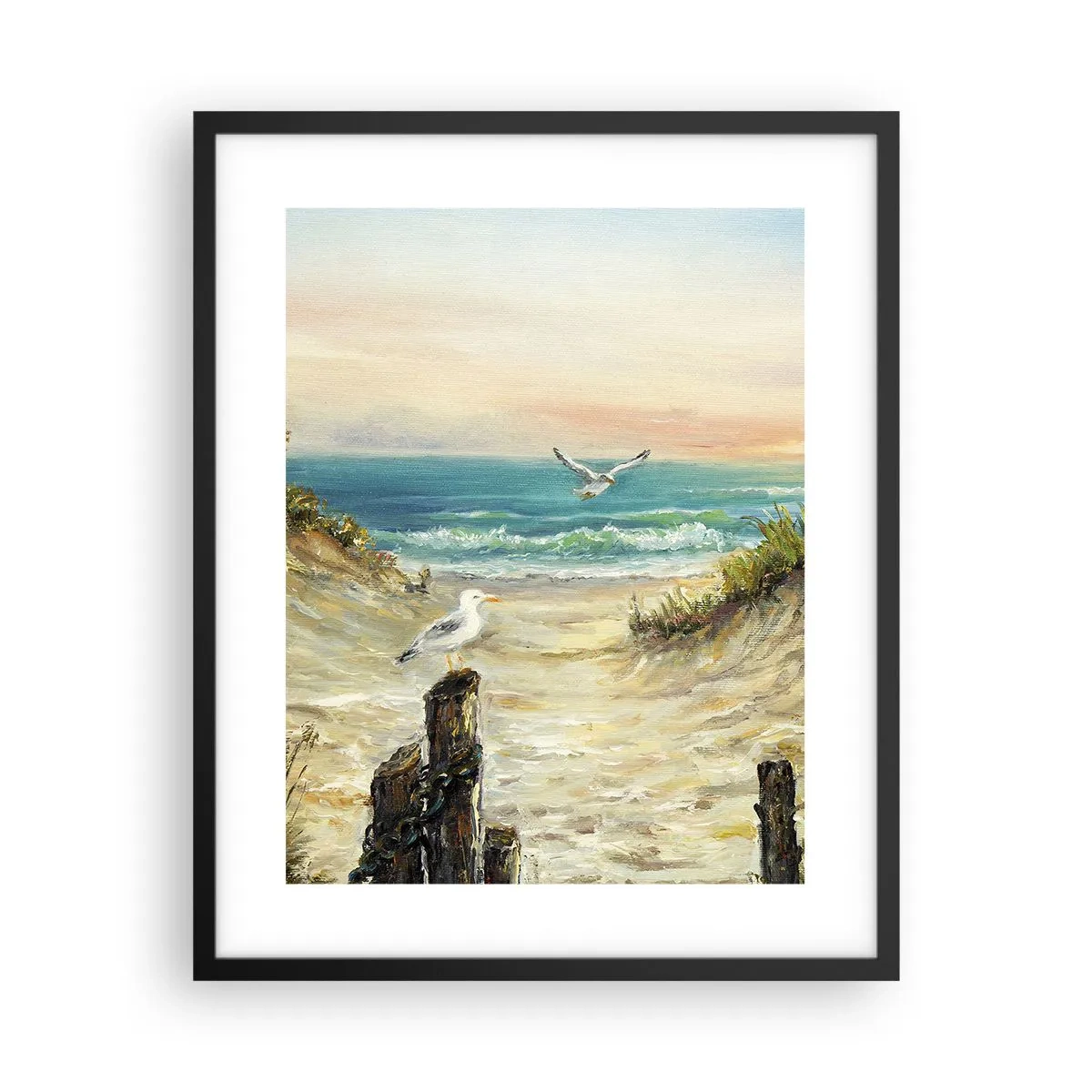 Poster în ramă neagră - Retragere fără vânt - 40x50 cm