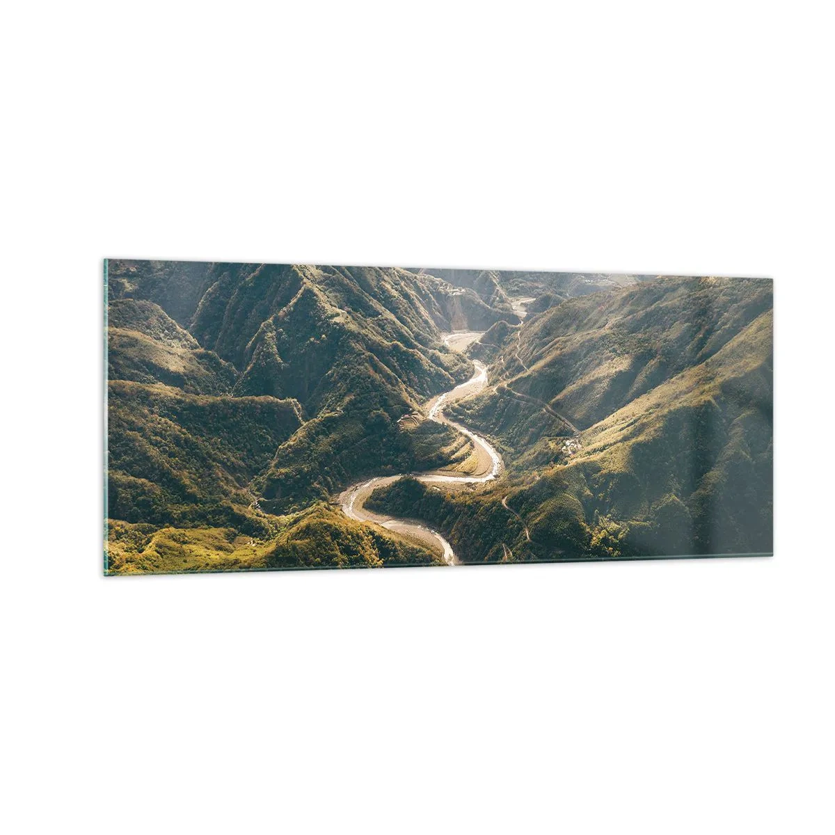 Tablou pe sticlă - Direct din inima munților - 100x40 cm