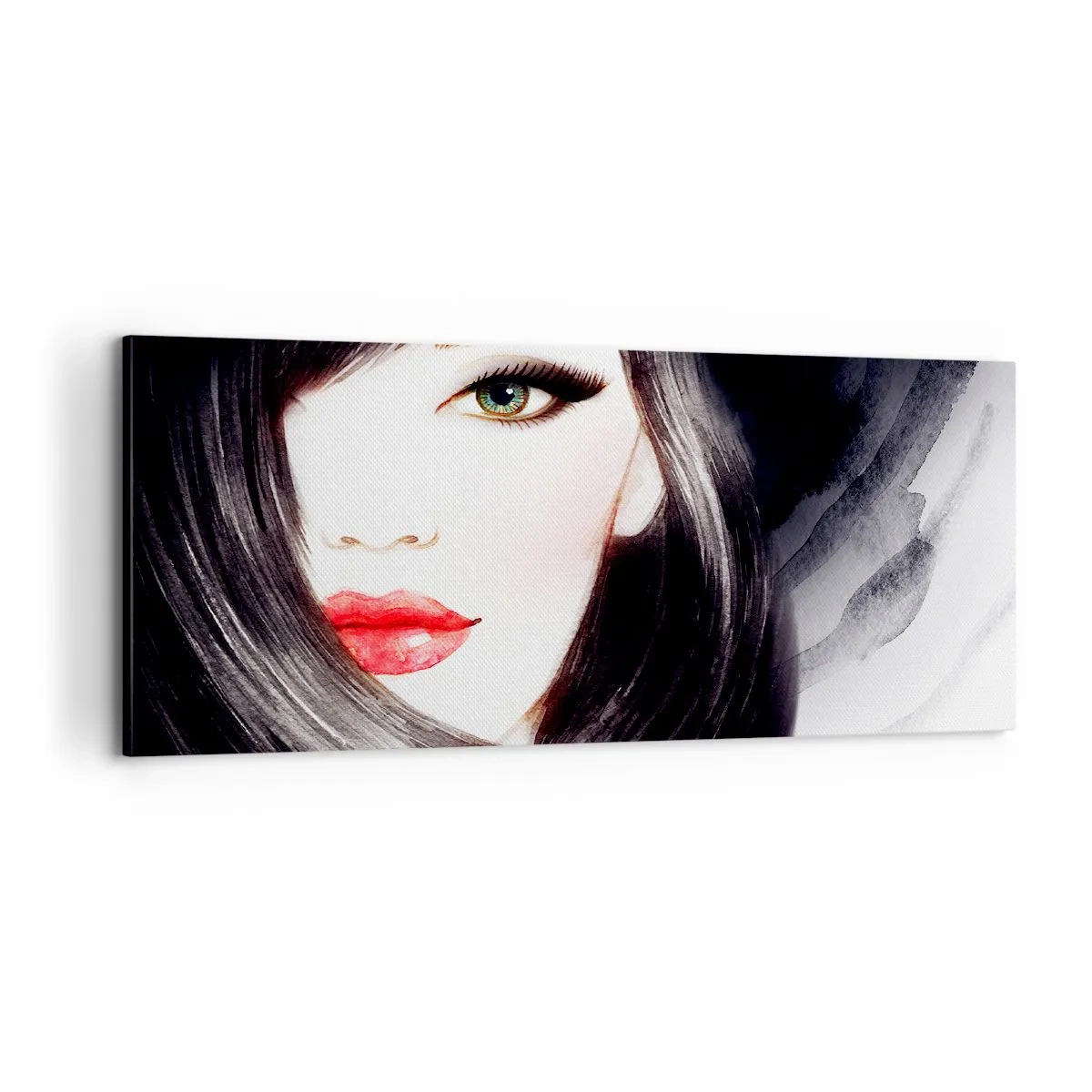 Tablou pe pânză - Privirea de safir - 100x40 cm