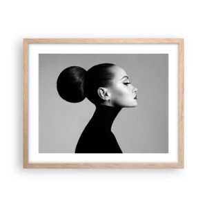 Poster în ramă de stejar deschis - Nefertiti contemporană - 50x40 cm