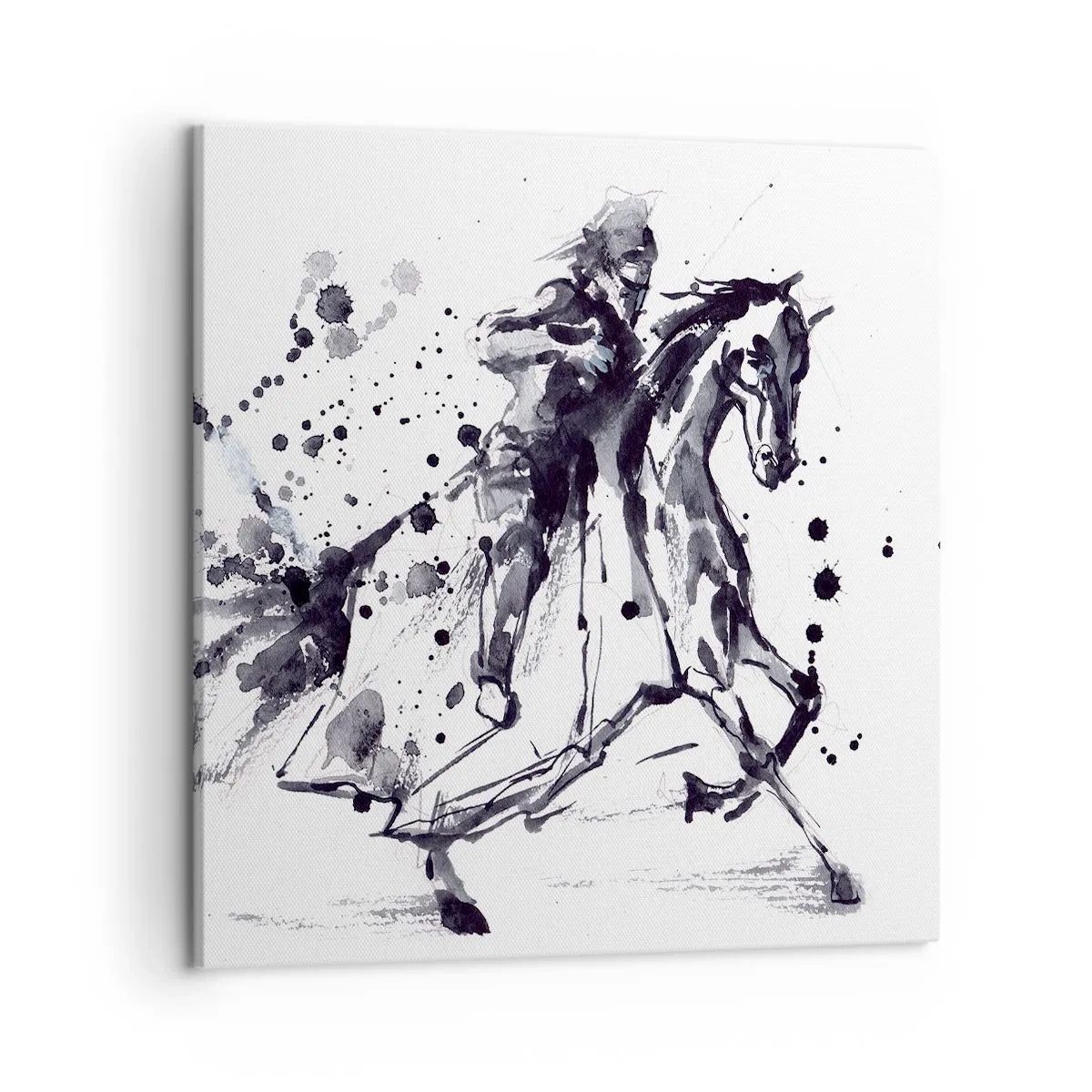 Tablou pe pânză - Cavalerul negru - 50x50 cm