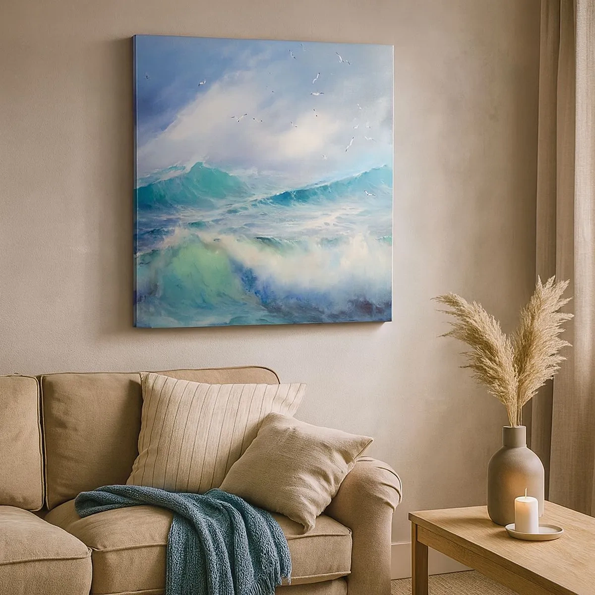 Tablou pe pânză - Vârtejul a gemut de triumf... - 30x30 cm