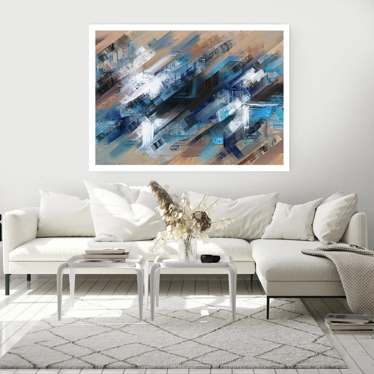 Poster - Pe o pantă albastră - 70x50 cm