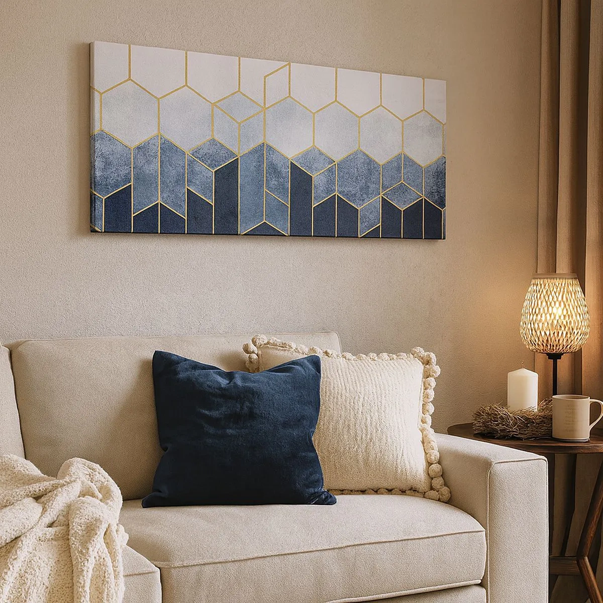 Tablou pe pânză - Compoziție în ritm sincopat - 100x40 cm