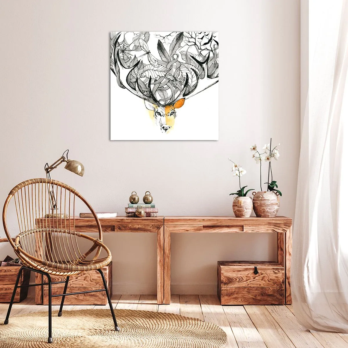 Tablou pe pânză - Coarne de abundență - 40x40 cm