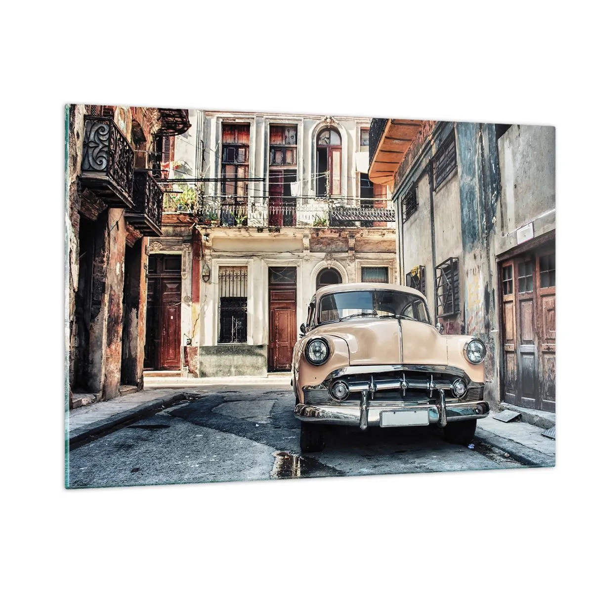 Tablou pe sticlă - O siestă în Havana - 120x80 cm