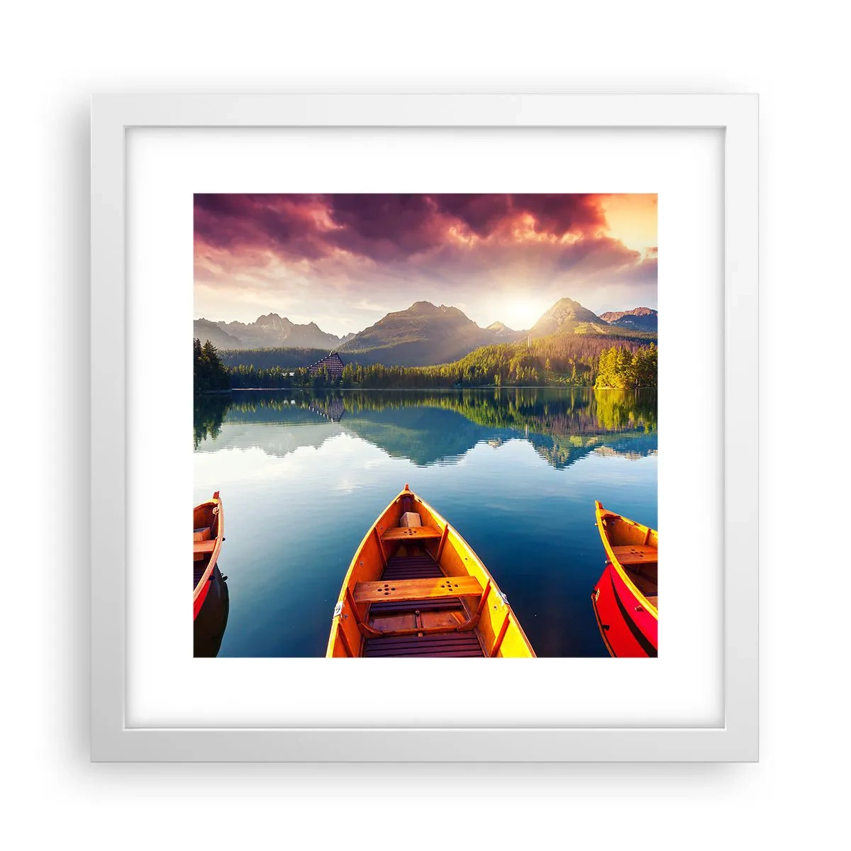 Poster în ramă albă - Nimic împotriva naturii - 30x30 cm