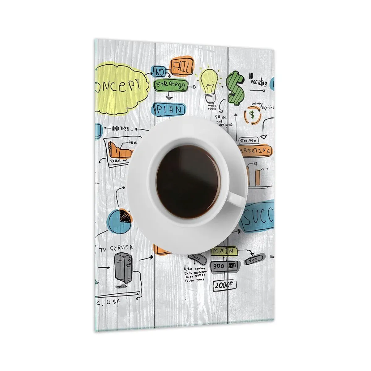 Tablou pe sticlă - Timp pentru o pauză - 80x120 cm