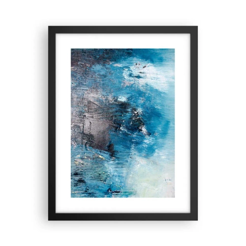 Poster în ramă neagră - Rapsodie albastră - 30x40 cm