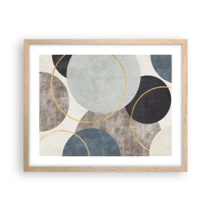 Poster în ramă de stejar deschis - Roată cu roată - 50x40 cm