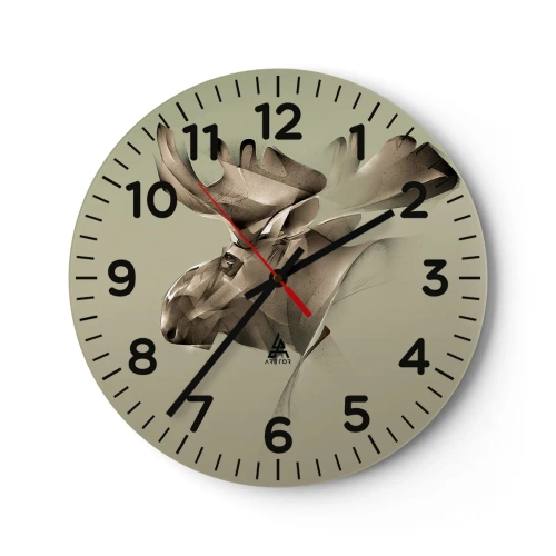 Ceas de perete - Ceas pe sticlă - Puterea blândă a calmului - 40x40 cm