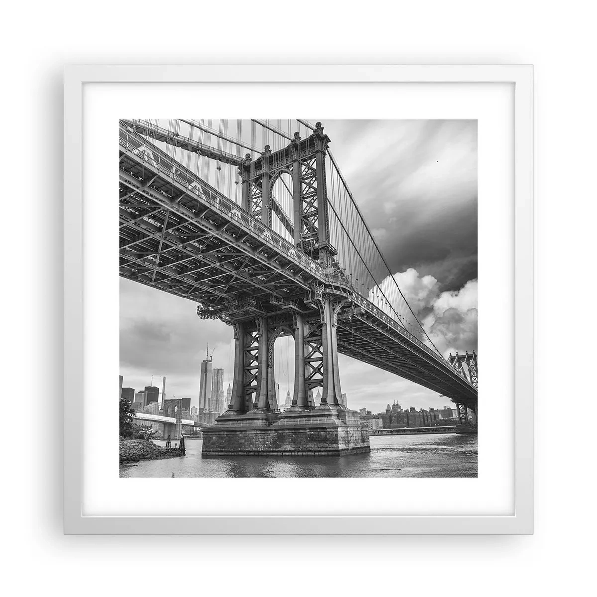 Poster în ramă albă - Spre inima orașului - 40x40 cm