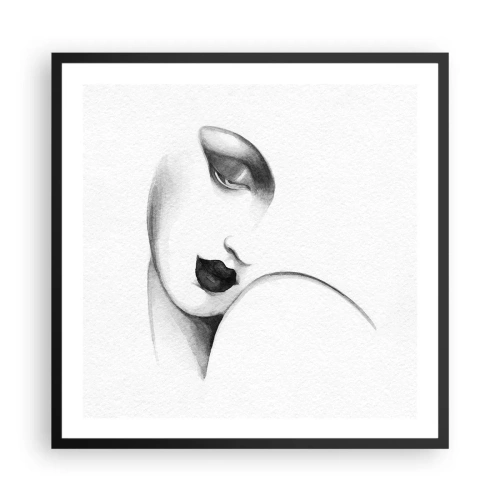 Poster în ramă neagră - În stilul Lempickei - 60x60 cm