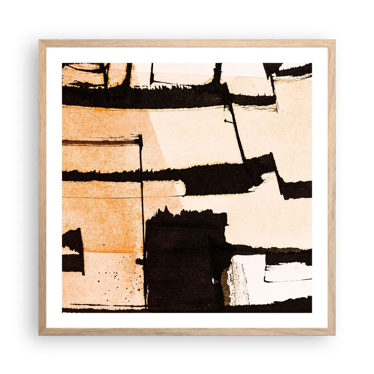 Poster în ramă de stejar deschis - Cu toate acestea, ordinea - 60x60 cm