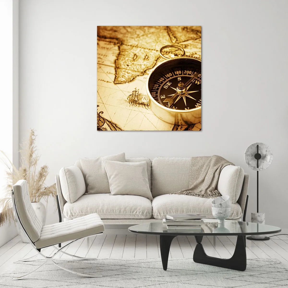 Tablou pe sticlă - Est sau vest? - 50x50 cm